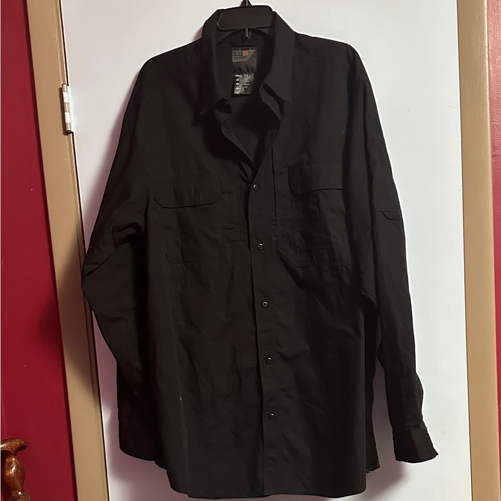 5.11 Tactical Ripstop Button-Up Vented Shirt with Double Pockets